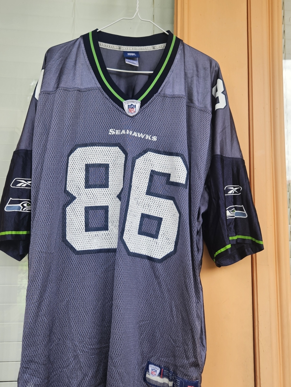 SeaHawks Jersey, Miller #86 Jersey, Grey Seattle Sea Hawks Jersey, On Field NFL